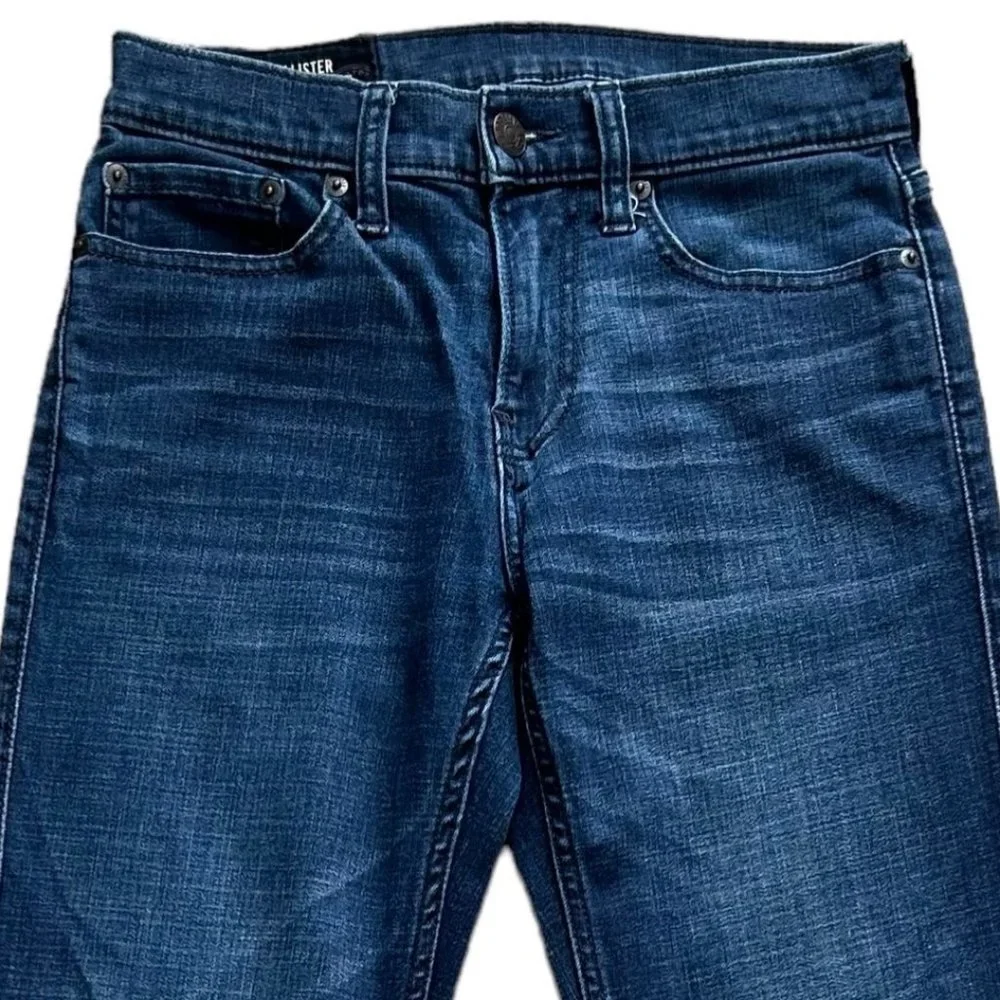 Hollister Jeans 28 X 30 Slim Straight Medium Wash Blue Denim - Picture 2 of 11